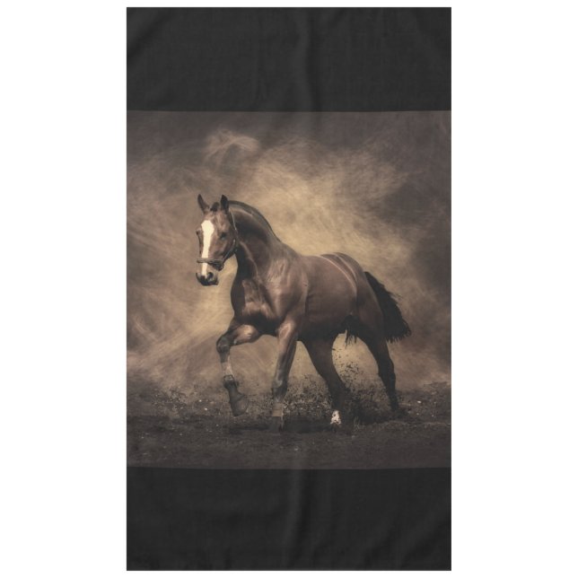 Beautiful brown horse throw pillow tablecloth (Front)