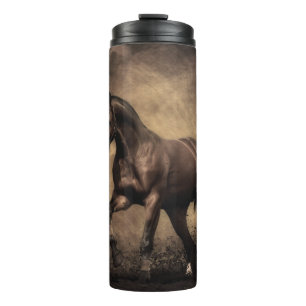 Beautiful brown horse throw pillow thermal tumbler