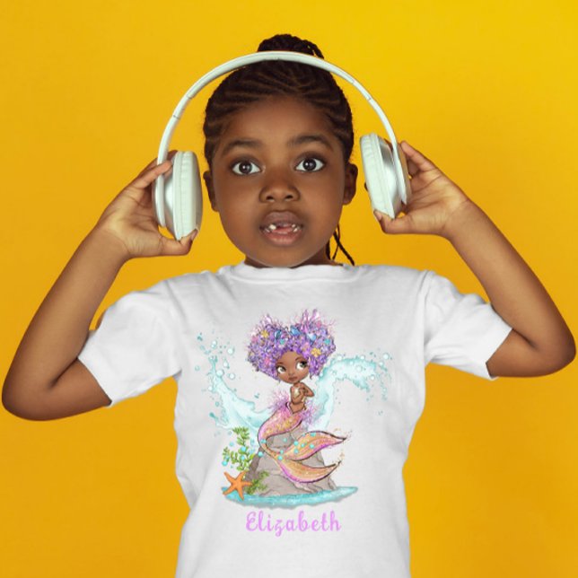 Beautiful Brown Mermaid Birthday Girl Baby Baby T-Shirt (Creator Uploaded)