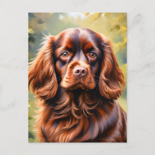 Beautiful Brown Spaniel Dog Postcard
