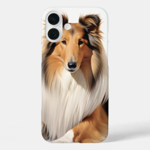 BEAUTIFUL BROWN WHITE ROUGH COLLIE DOG iPhone 16 PLUS CASE