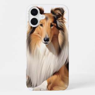 BEAUTIFUL BROWN WHITE ROUGH COLLIE DOG iPhone 16 PLUS CASE