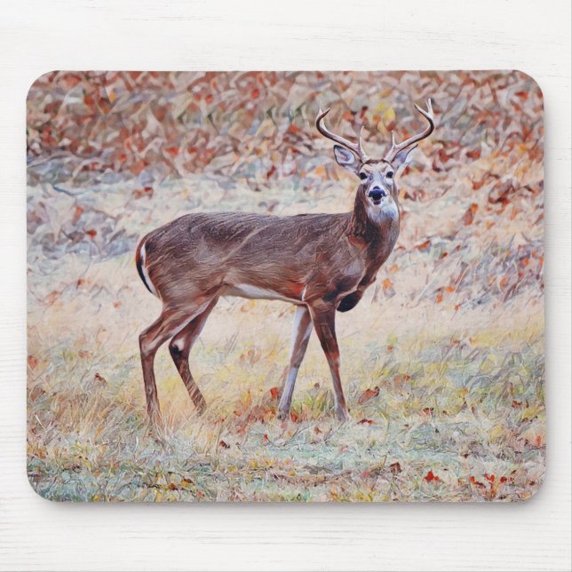 Beautiful Buck Deer in Wild Mouse Pad (Front)