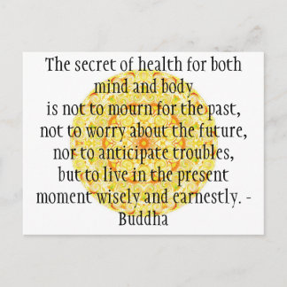 Beautiful Buddhist Quote with Vibrant Mandela Postcard