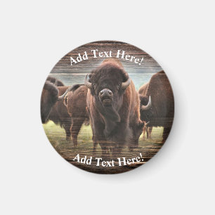 Beautiful Buffalo Herd Magnet