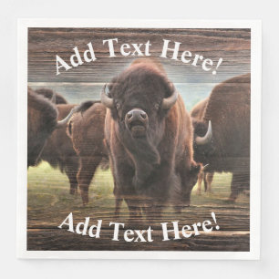 Beautiful Buffalo Herd Napkin