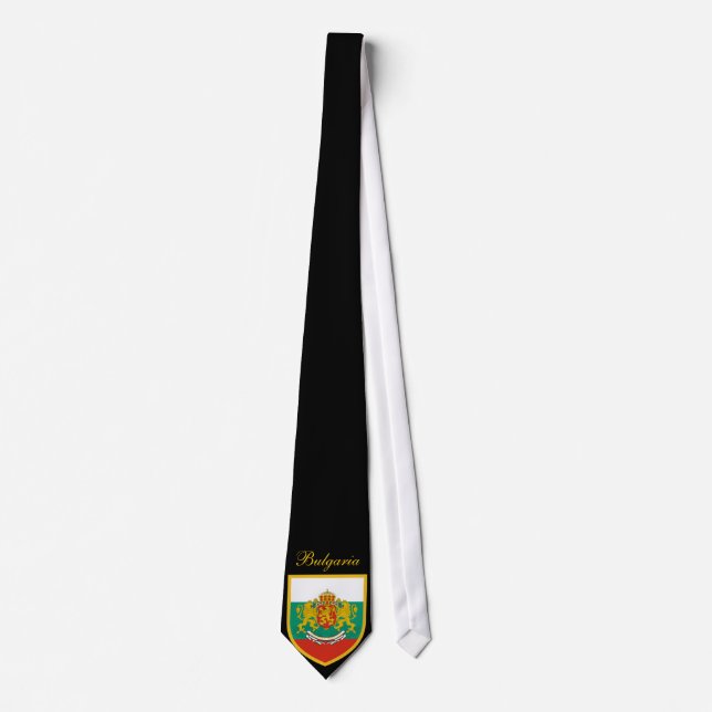 Beautiful Bulgaria Flag - Coat Arm Tie (Front)