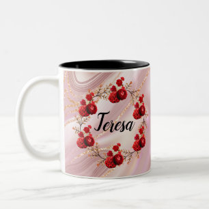 Beautiful bunch flowers Two-Tone coffee mug