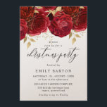 Beautiful Burgundy Red Roses Christmas Party Invitation<br><div class="desc">Beautiful Burgundy Red Roses Christmas Party Invitation

See matching collection in Niche and Nest Store</div>