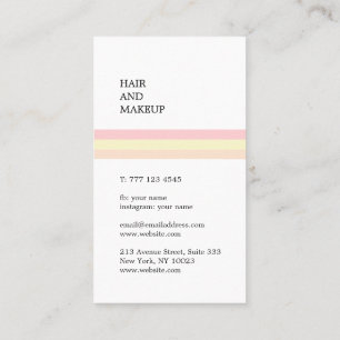 Beautiful business card in pastel colors.