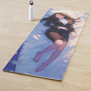 Beautiful Businesswoman Anime Yoga Mat