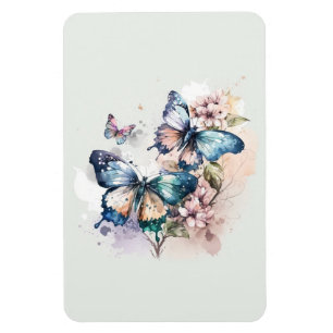 Beautiful Butterflies and Flowers Magnet