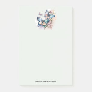 Beautiful Butterflies and Flowers Post-it Notes