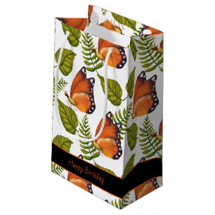 Beautiful Butterflies   Editable Text Small Gift Bag