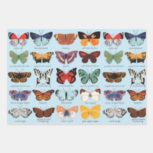 Beautiful Butterflies Wrapping Paper Sheet