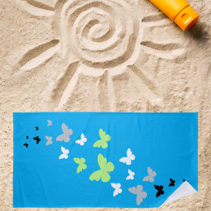Beautiful Butterfly Agender Pride  Beach Towel