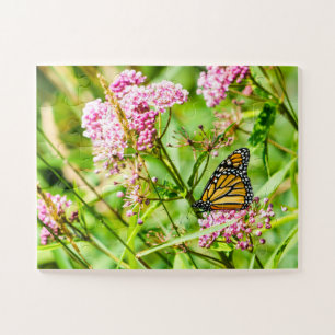 Beautiful Butterfly and Wildflowers Nature Jigsaw Puzzle