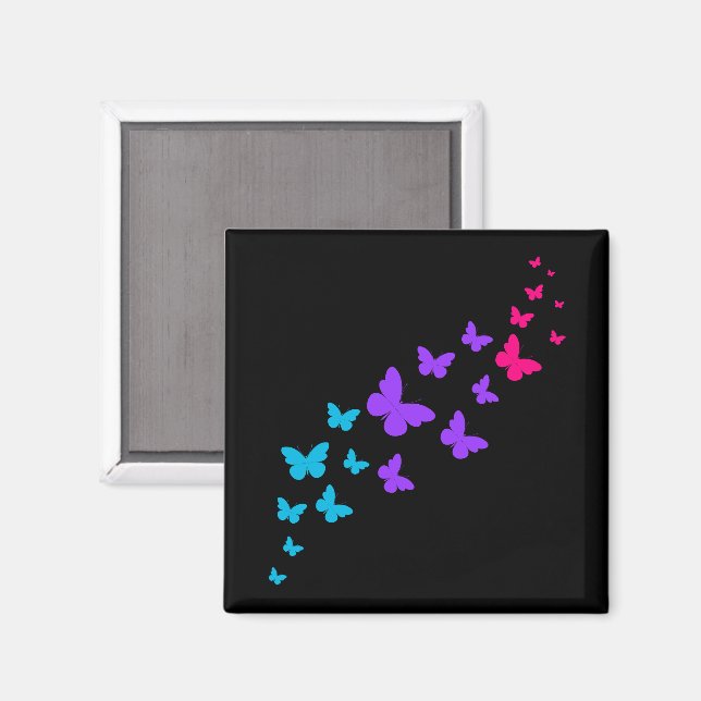 Beautiful Butterfly Androgynous Pride Design Magnet (Front/Back)