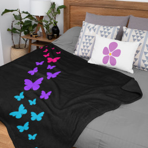 Beautiful Butterfly Androgynous Pride Design Sherpa Blanket