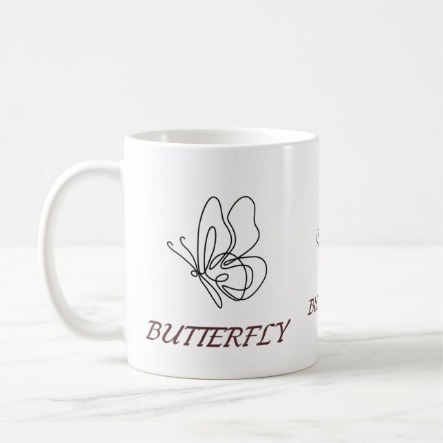 Beautiful Butterfly Art Mug (Left)