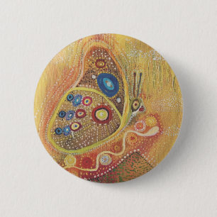 Beautiful Butterfly Art Round Badge