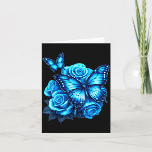Beautiful Butterfly Blue Butterfly Lovers Women Card