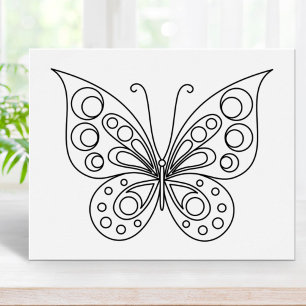 Beautiful Butterfly Colouring Page Poster