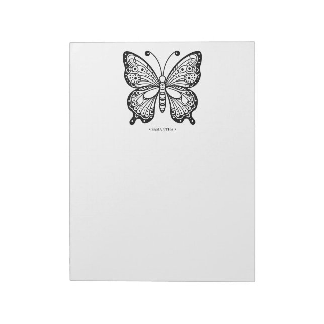 Beautiful Butterfly Colouring Pages Notepad (Rotated)