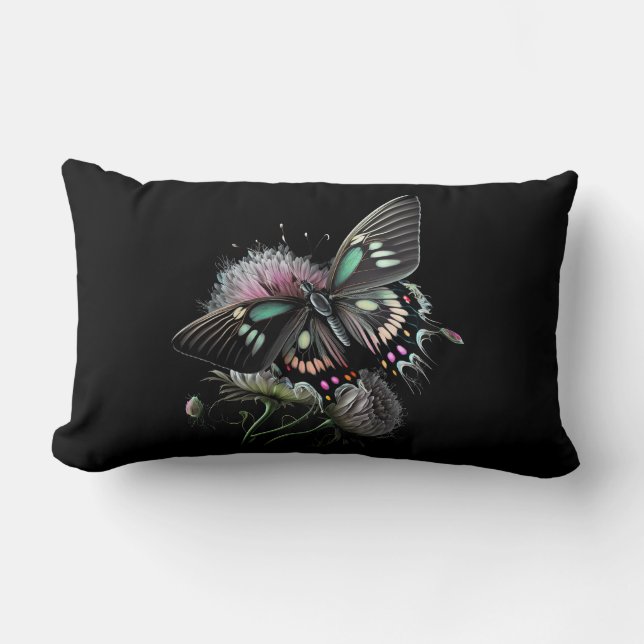beautiful-butterfly-flower lumbar cushion (Front)