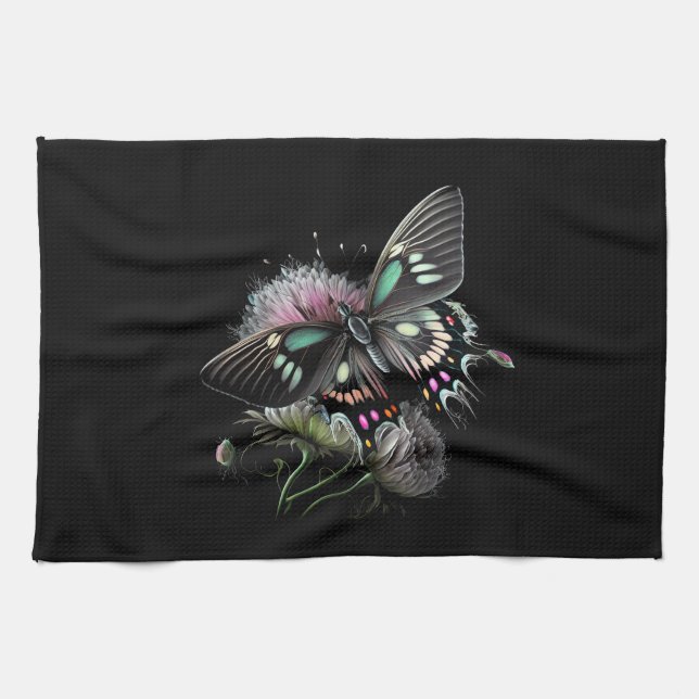 beautiful-butterfly-flower tea towel (Horizontal)