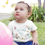 Beautiful Butterfly Girl's 1st Birthday  Baby T-Shirt<br><div class="desc">Beautiful Butterfly Girl 1st Birthday T-shirt,  which is perfect for any age! Design features a classic white background with an array of colourful watercolor butterflies framing an elegant personalised template.</div>