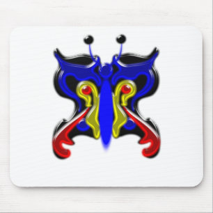 Beautiful butterfly icon glass mouse pad