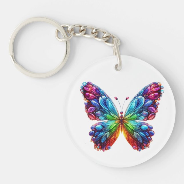 Beautiful Butterfly Key Ring (Front)
