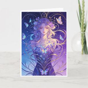 Beautiful butterfly lady card