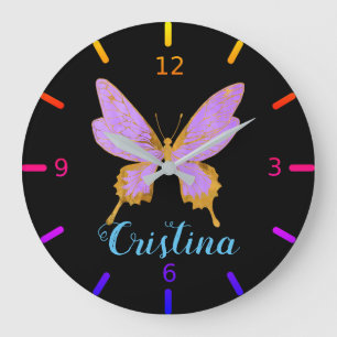 Beautiful Butterfly Large Clock