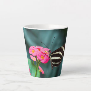 Beautiful butterfly latte mug