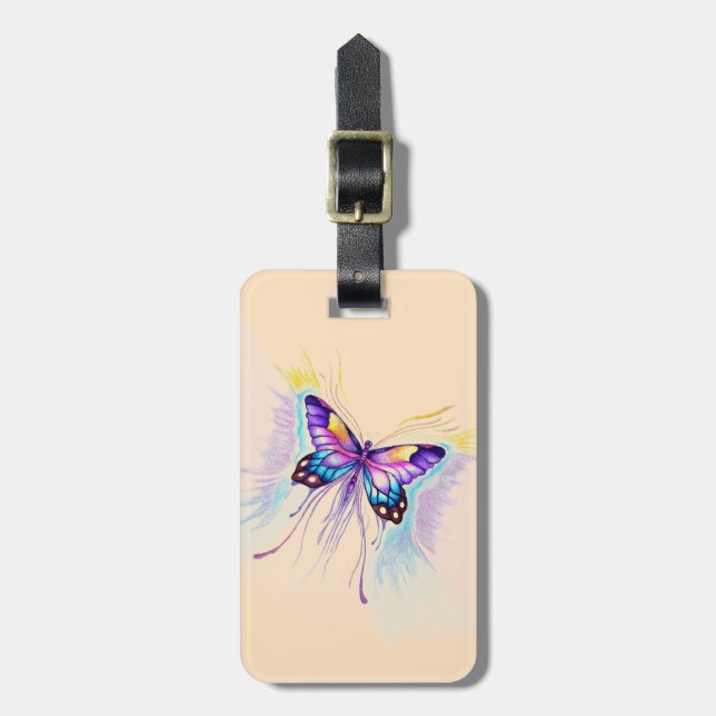 Beautiful Butterfly Luggage Tag (Front Vertical)