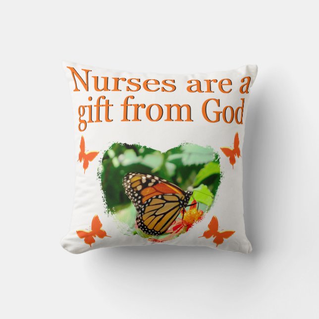 BEAUTIFUL BUTTERFLY NURSING DESIGN CUSHION (Front)