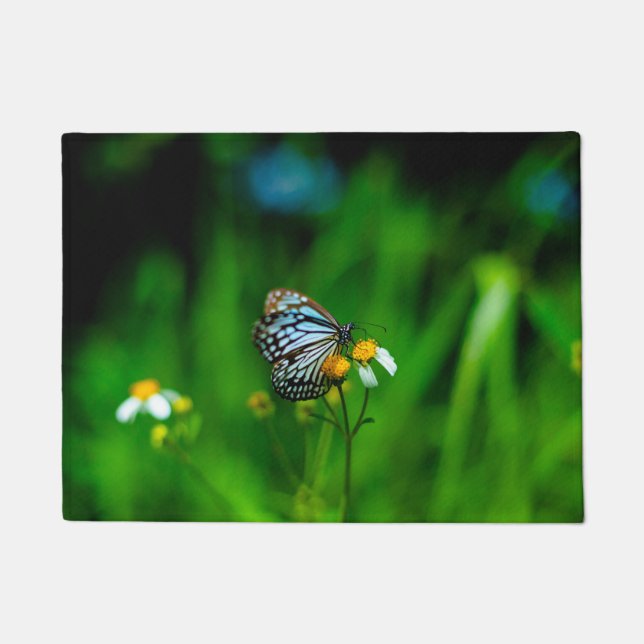 Beautiful Butterfly on a flower Doormat (Front)