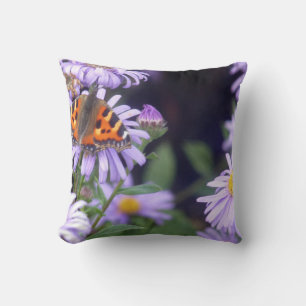 Beautiful Butterfly On Flowers Cushion