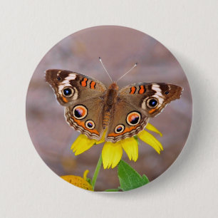 Beautiful Butterfly on Yellow Flower 7.5 Cm Round Badge