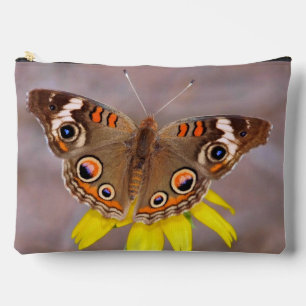 Beautiful Butterfly on Yellow Flower Accessory Pouch