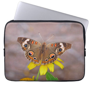Beautiful Butterfly on Yellow Flower Laptop Sleeve