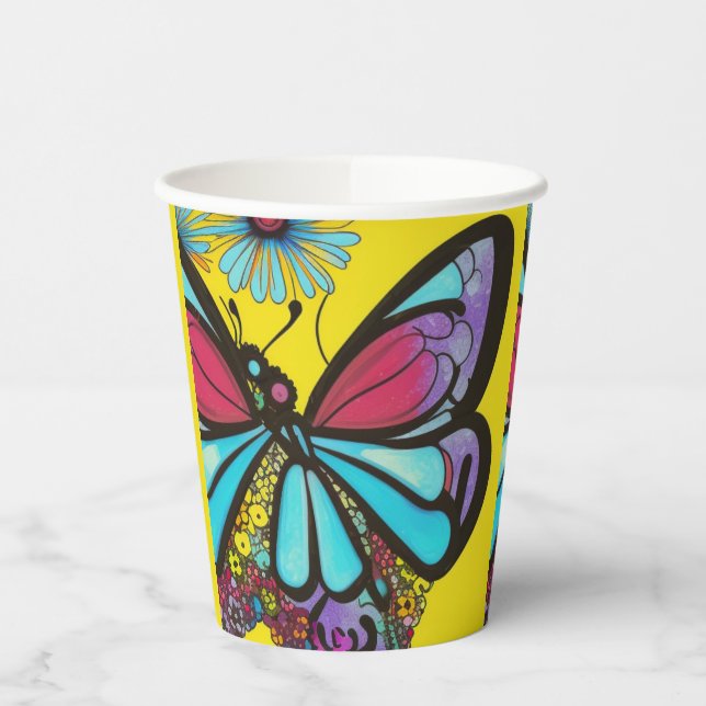 Beautiful Butterfly Paper Cups (Left)