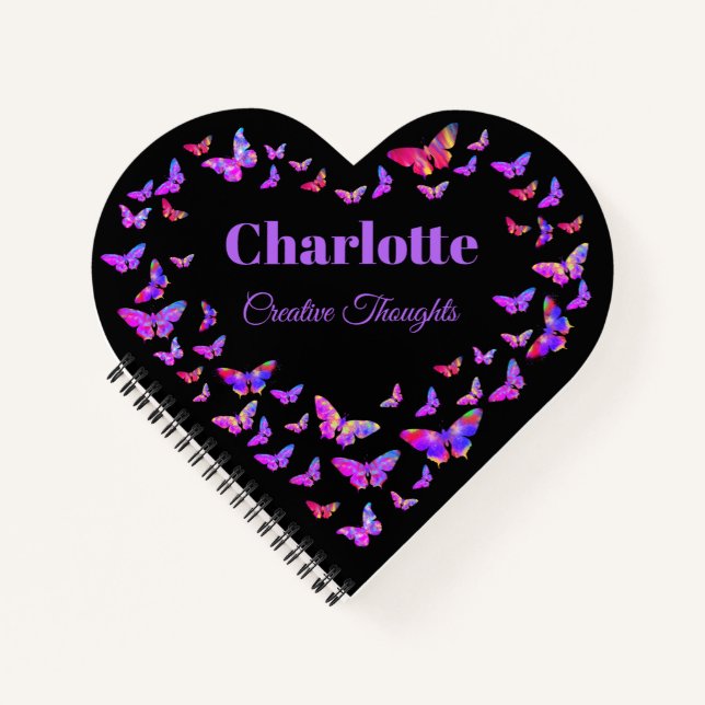 Beautiful Butterfly pattern personalised  Notebook (Front)