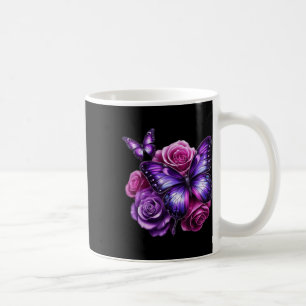 Beautiful Butterfly Purple Rose Butterfly Lovers G Coffee Mug
