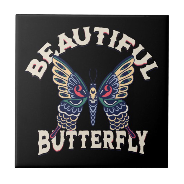 beautiful-butterfly-retro-vector-art-illustration- ceramic tile (Front)