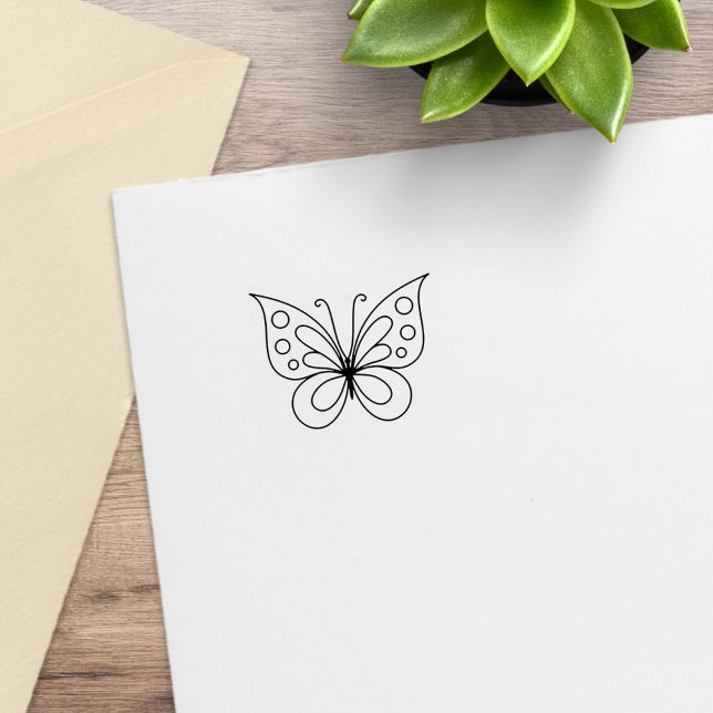 Beautiful Butterfly Rubber Stamp (Creator Uploaded)