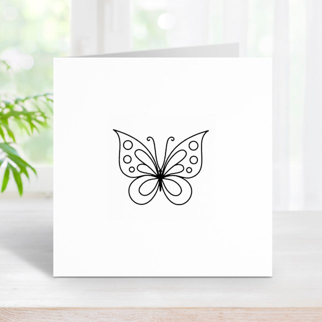 Beautiful Butterfly Rubber Stamp (Creator Uploaded)