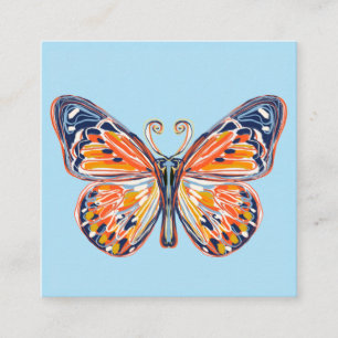Beautiful butterfly square business card